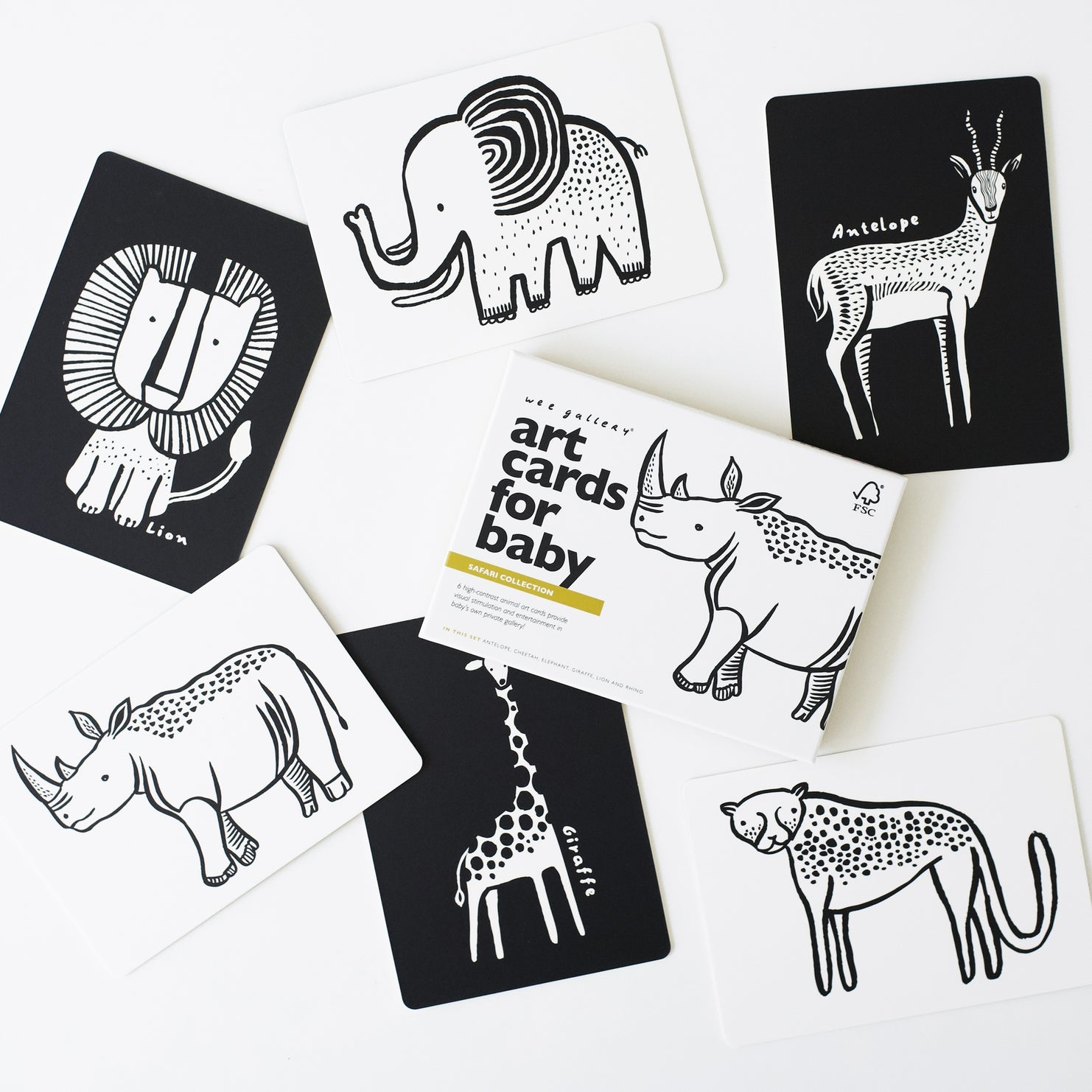 Art Cards For Baby - Safari Animals