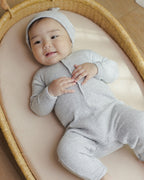 Ribbed Baby Jumpsuit - Dusty Blue
