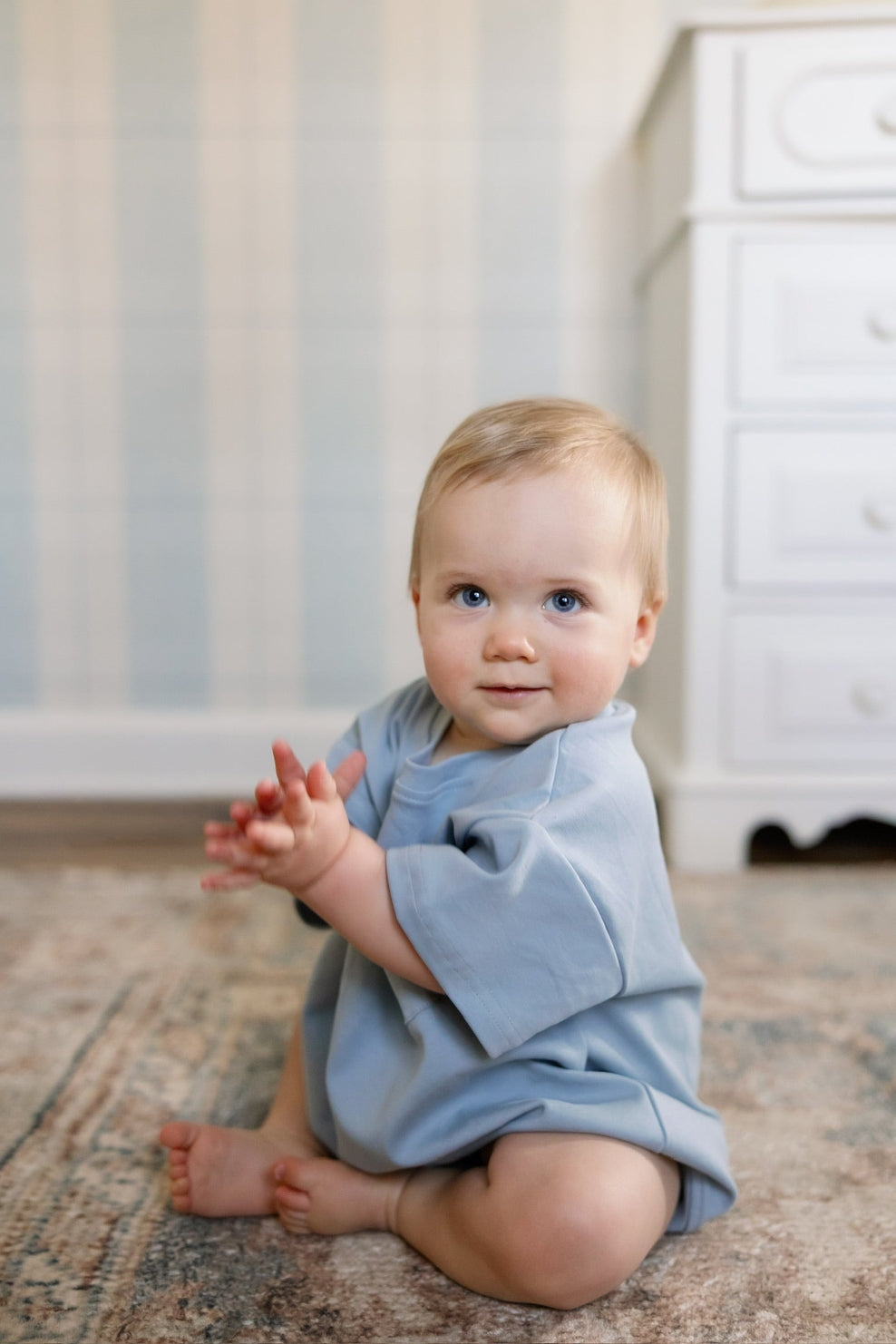 Cory Pocket Romper in Slate