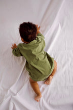 Harley Pocket Romper in Loden Green