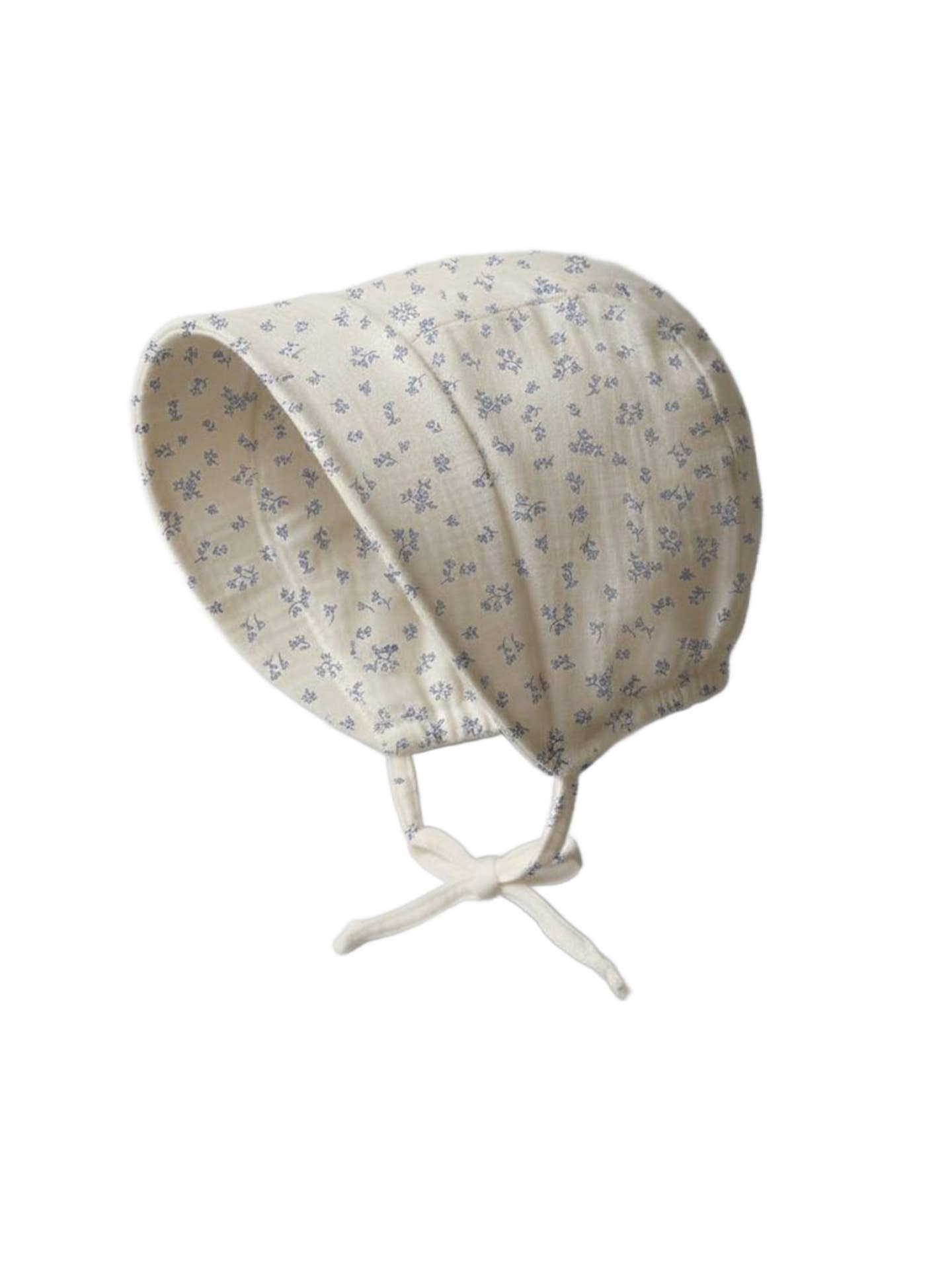 Muslin Bonnet - Rosebay Floral / Coconut + Sea