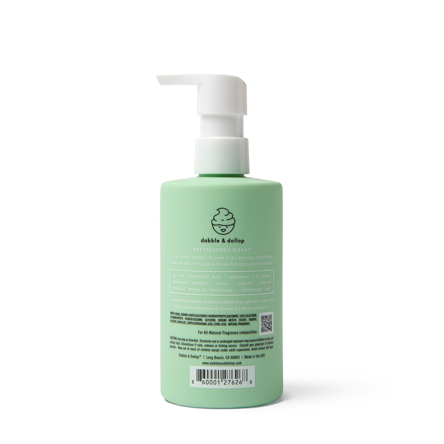 All-Natural Honeydew Shampoo, Body Wash & Bubbles
