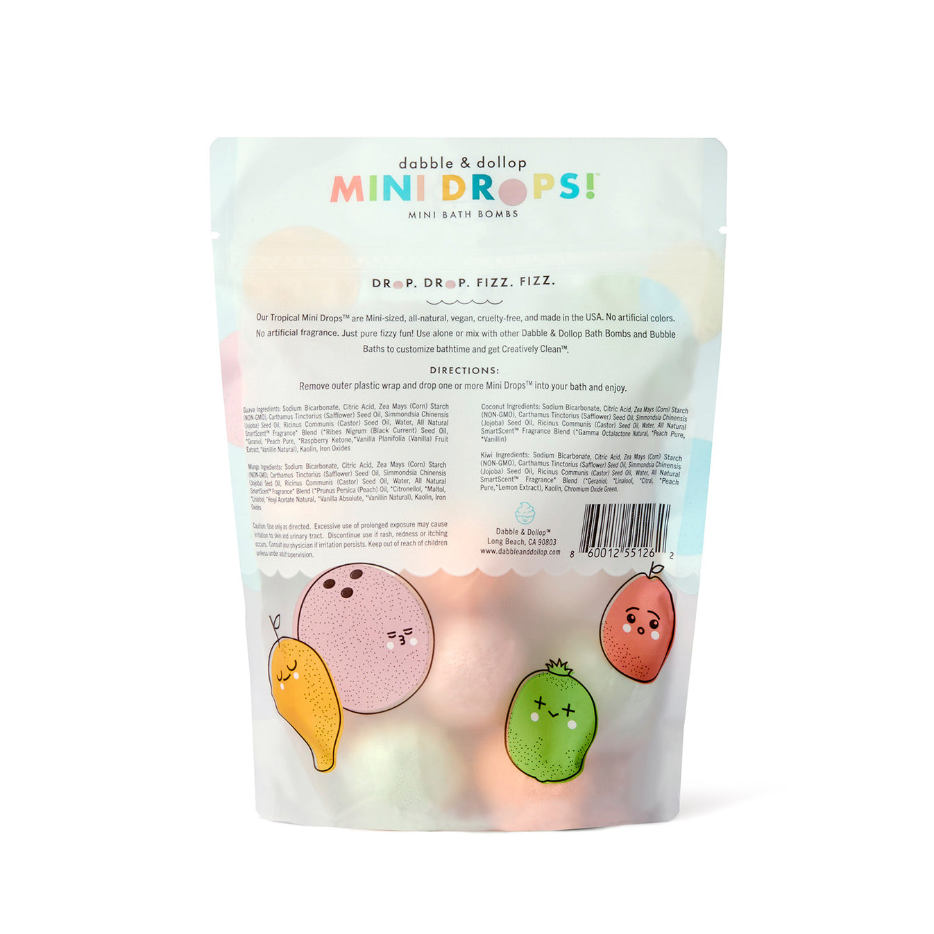 Mini Drops Bath Bombs - All-natural Tropical Scents