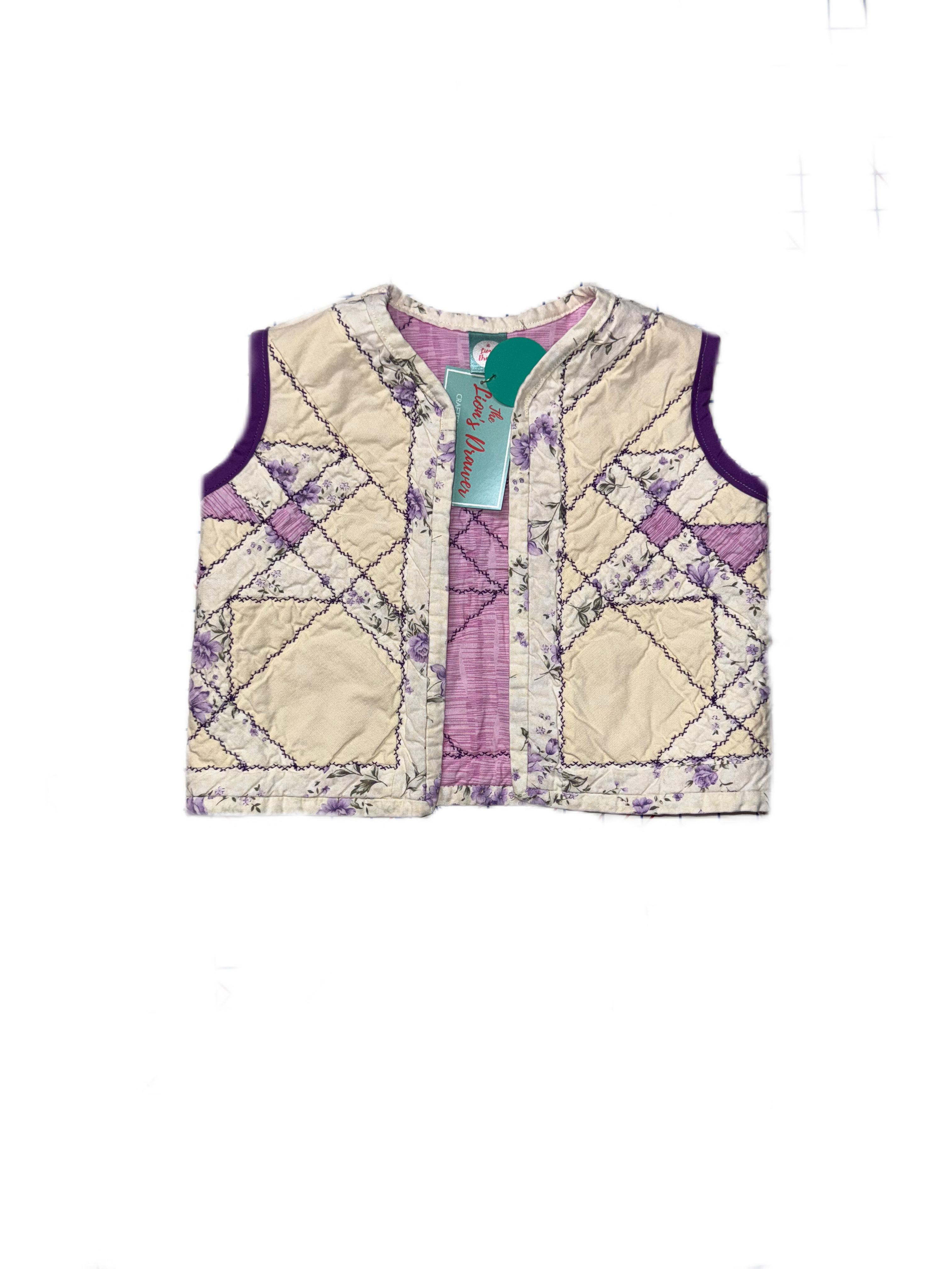 Purple Diamonds Upcyled Vest (3T)