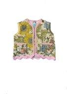 Pastel Floral Upcyled Vest (2T)