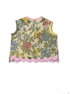 Pastel Floral Upcyled Vest (2T)
